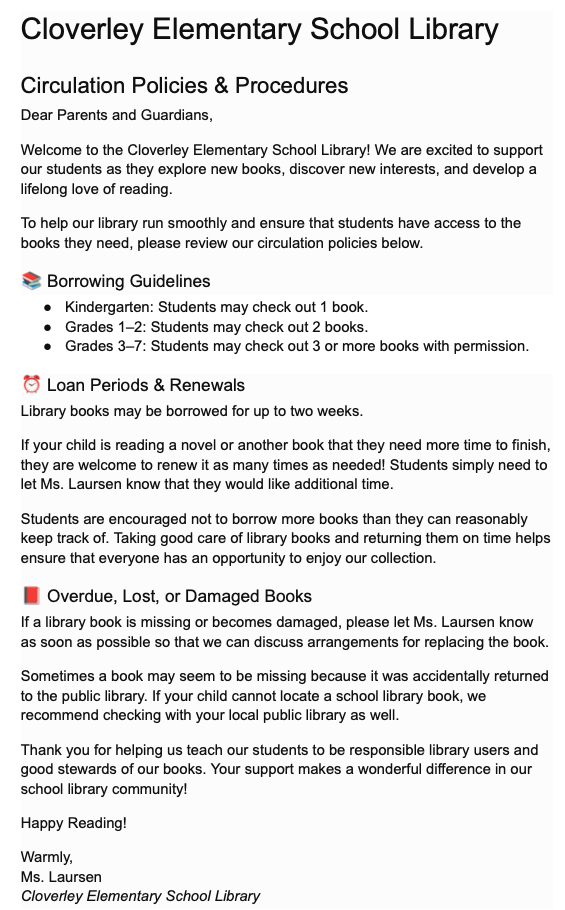 Library expectations